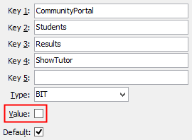 Configuration File Maintenance - ResultsShowTutor setting (value cutdown, portal)