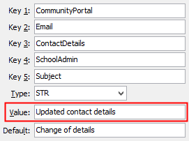 Configuration File Maintenance - SchoolAdminSubject setting (value cutdown, portal)