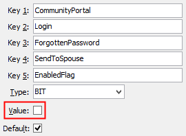 Configuration File Maintenance - SendToSpouse configuration setting