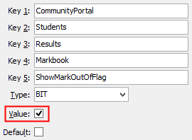Configuration File Maintenance - ShowMarkOutOfFlag