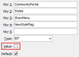 Configuration File Maintenance - ShowMenuNewFlagStyle setting (value cutdown, portal)