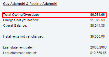 Configuration File Maintenance - ShowTotalOwingOverdueFlag setting (online cutdown, portal)