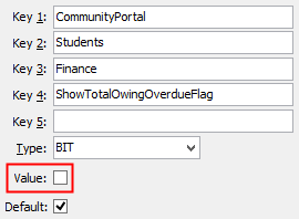 Configuration File Maintenance - ShowTotalOwingOverdueFlag setting (value cutdown, portal)