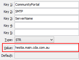 Configuration File Maintenance - SMTPServerName configuration setting