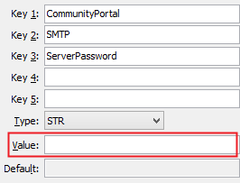 Configuration File Maintenance - SMTPServerPassword configuration setting