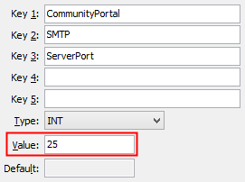 Configuration File Maintenance - SMTPServerPort configuration setting