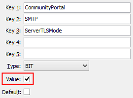 Configuration File Maintenance - SMTPServerTLSMode configuration setting