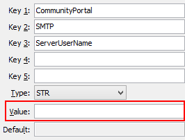 Configuration File Maintenance - SMTPServerUserName configuration setting