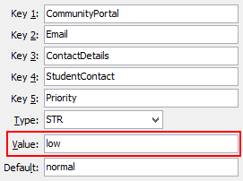 Configuration File Maintenance - StudentContactPriority setting (value cutdown, portal)