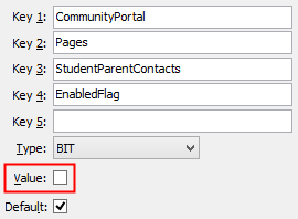 Configuration File Maintenance - StudentParentContactsEnabledFlag