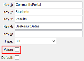 Configuration File Maintenance - UseResultDates setting (false)