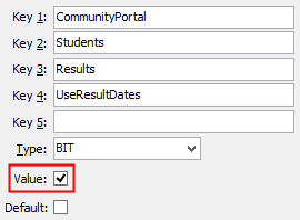 Configuration File Maintenance - UseResultDates setting (true)