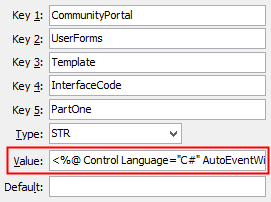 Configuration File Maintenance - UserForms - InterfaceCode - PartOne