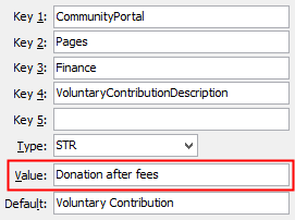 Configuration File Maintenance - VoluntaryContributionDescription