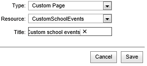 Create new menu item window (Title field, portal)