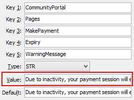 ExpiryWarningMessage configuration setting