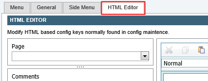 HTML editor tab (What's new example v9)