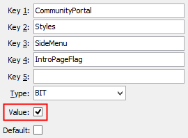 IntroPageFlag configuation setting