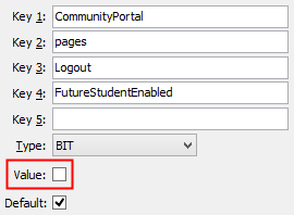 LogoutFutureStudentEnabled configuration setting