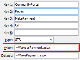 MakePayment - URL configuration setting