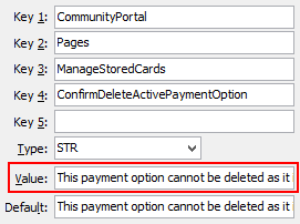 ManageStoredCards - ConfirmDeleteActivePaymentOption configuration setting