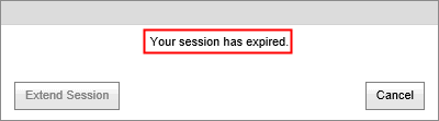 Manage Stored Cards session expired message (portal)