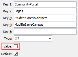 MustBeSameCampus configuation setting