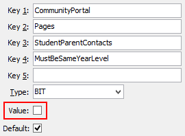 MustBeSameYearLevel configuation setting