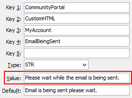 MyAccount EmailBeingSent configuration setting