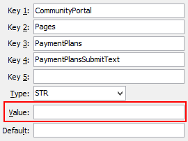 PaymentPlans - PaymentPlansSubmitText configuration setting