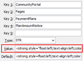 PaymentPlans - PlanAmountNotice configuration setting