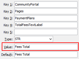 PaymentPlans - TotalFeesTextLabel configuration setting