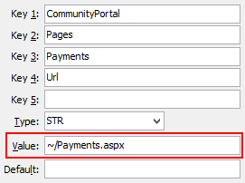 Payments - URL configuration setting
