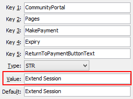 ReturnToPaymentButtonText configuration setting