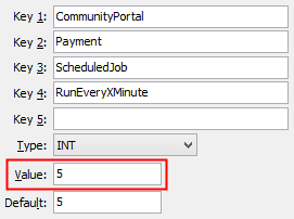 RunEveryXMinute configuration setting