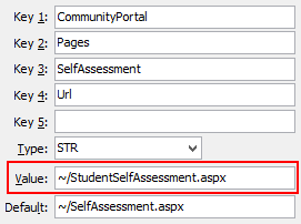 SelfAssessment - Url configuration setting