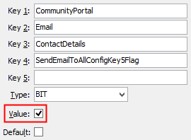 SendEmailToAllConfigKey5 configuration setting