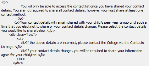 ShareSettingsNotesHTML text