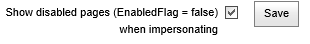 Show disabled pages field (Configuration, portal)