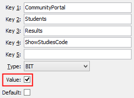 ShowStudiesCode configuration setting
