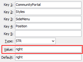 SideMenu Position configuration setting