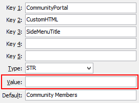 SideMenuTitle configuration setting
