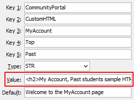 Top - Past configuration setting