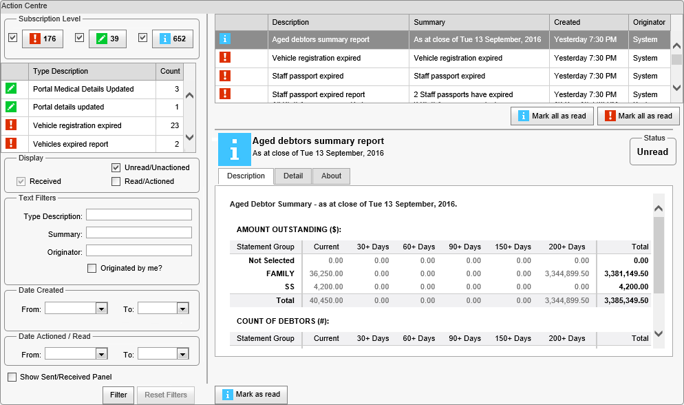 Action Centre - Description tab (synweb, cut down)