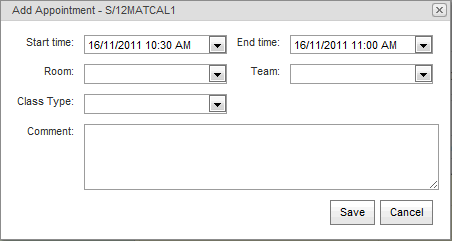 Add Appointment button