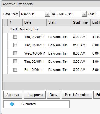 Approve Timesheets (cut down, synweb)