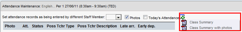Attendance Maintenance (cut down, hot reports highlighted, synweb)
