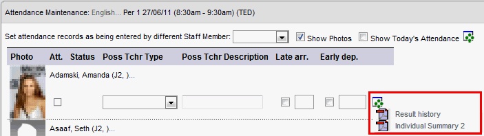 Attendance Maintenance (cut down, student hot reports highlighted, synweb)