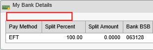 Bank Details Change Form field (removed)