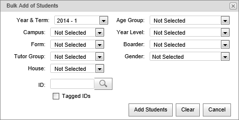 Bulk Add of Students (synweb)